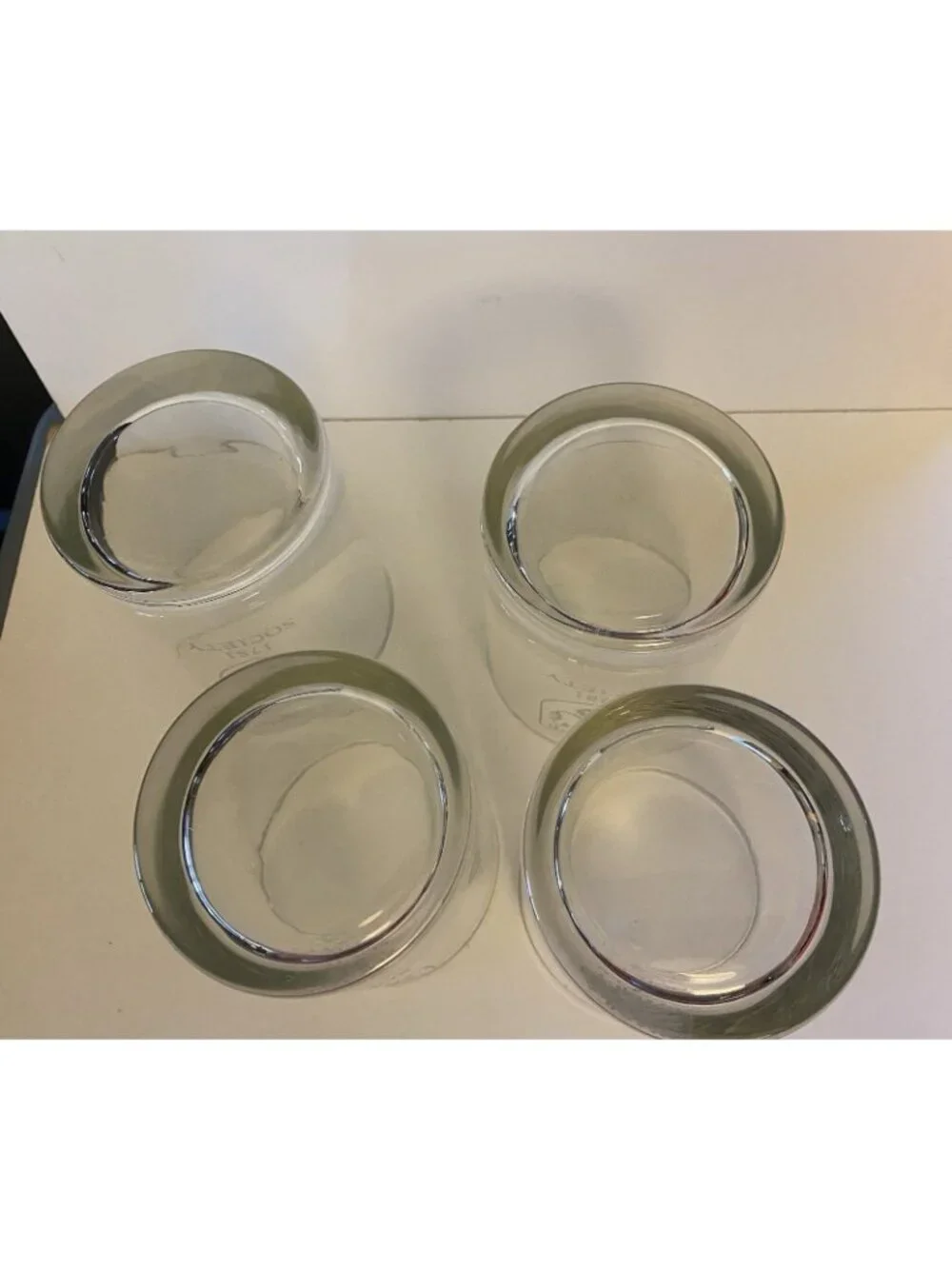 Set of 4 Phillips Exeter Academy 1781 Society Etched Rocks Glasses Low Ball Bar